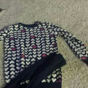 oversized sweater and tights